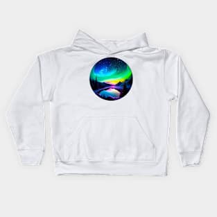 Northern Lights - Winter - Natural Beauty - Christmas Kids Hoodie